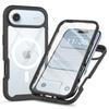 For iPhone Air Magnetic Case PC + TPU Protective Phone Cover with PET Screen Film