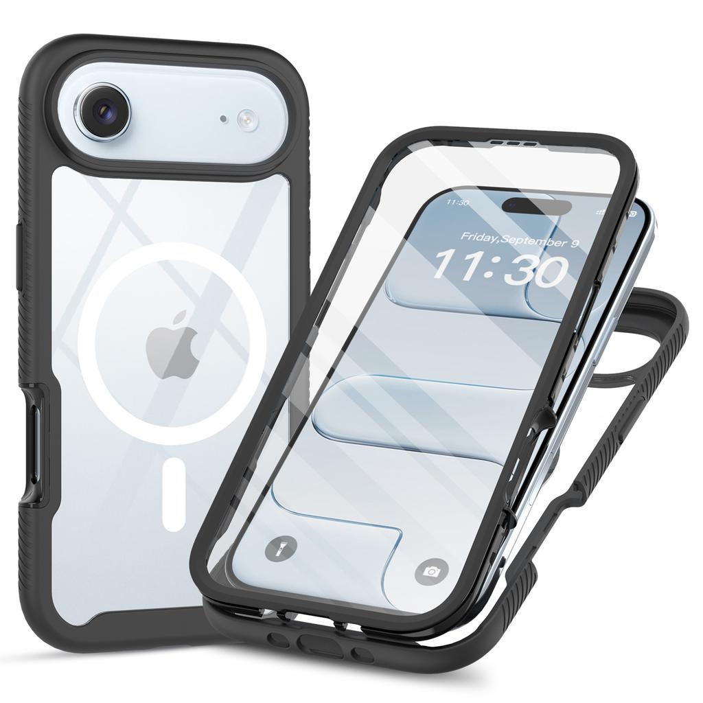 For iPhone Air Magnetic Case PC + TPU Protective Phone Cover with PET Screen Film