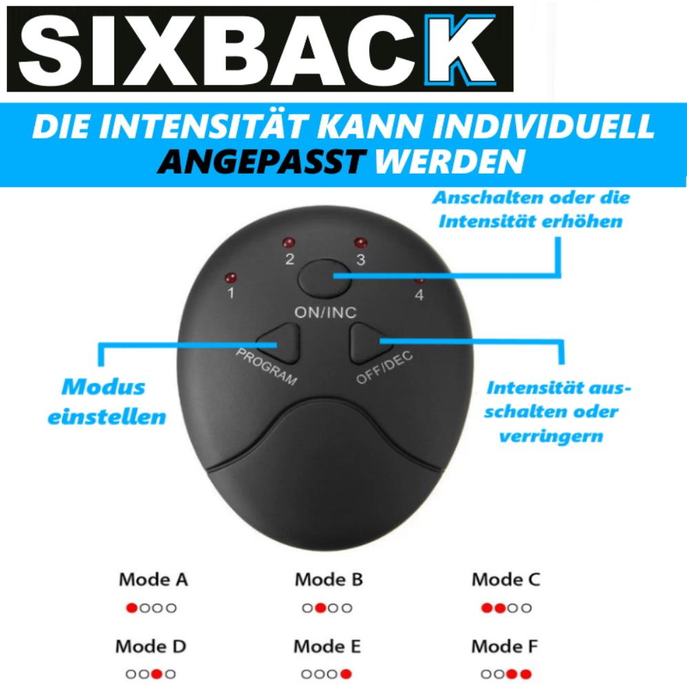 Aparat de antrenament electric pentru mușchii abdominali SIXBACK Sixpack EMS, stimulator, aparat de antrenament