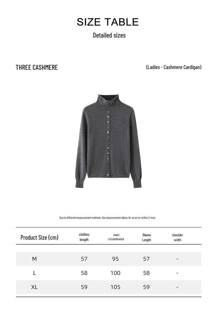 Women's Minimalist Rolled-Edge Cashmere Sweater - Semi-High Neck, Loose Fit, Slimming, Long Sleeve Knitted Base Layer