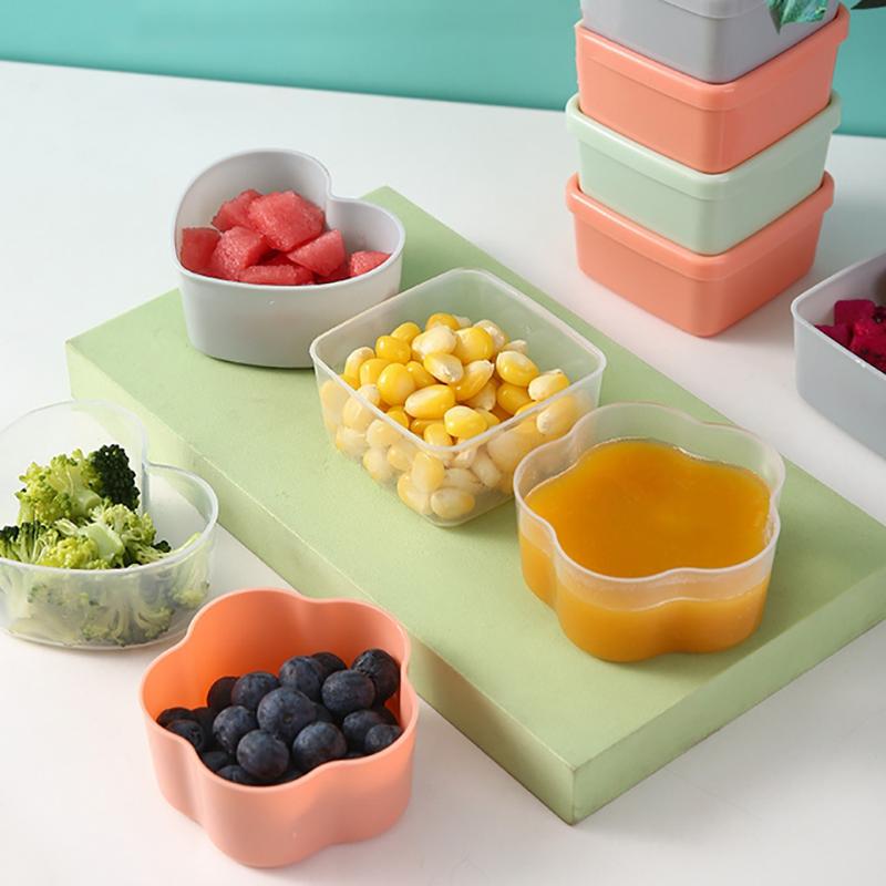 8/9ks Mini stlačovací lahvička do svačinového boxu Plastové nádobky na koření Kečup Salátová zálivka Piknik Přenosné Nádoby na bonbóny Svačinu Ořechy