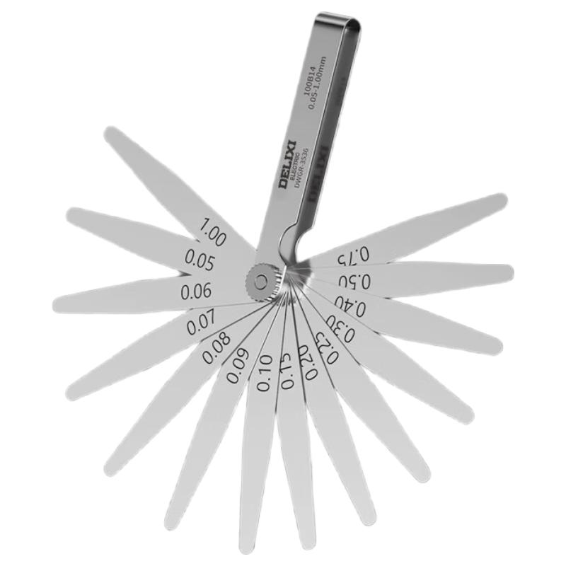 DELIXI Stainless Steel High-Precision Feeler Gauge Set High Precision