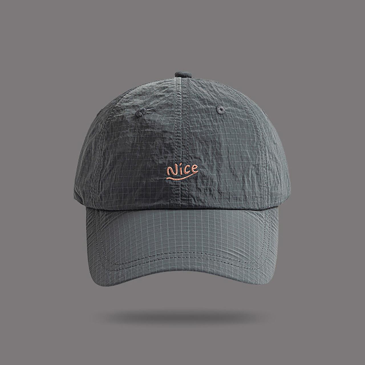 

Solid Color Baseball Hat for Women Summer Quick Drying Embroidery Adjustable Duck Tongue Cap Ladies Sunshade Outdoor Hat 56-60cm темно-серого