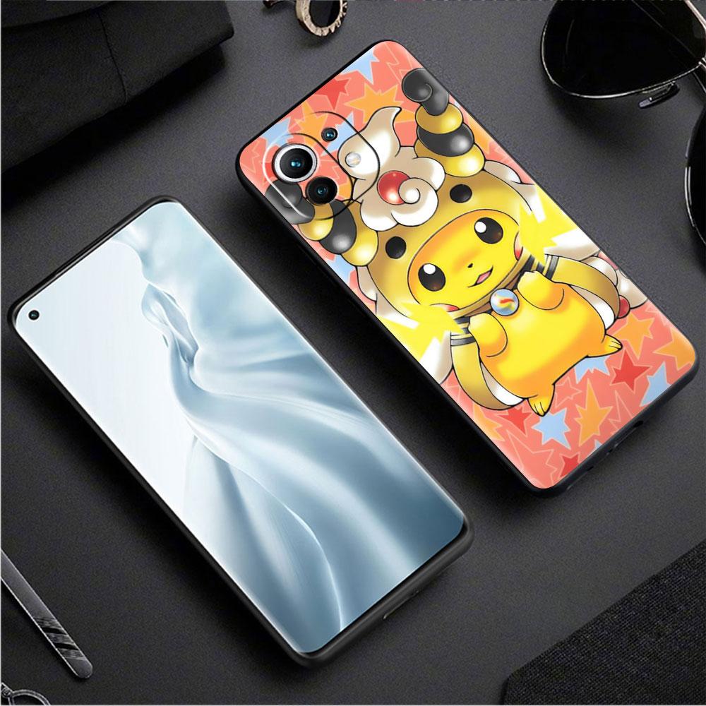 Lustige Pokemon Pikachu Weiche Silikon Fall Für Xiaomi Mi 11 Lite 5G NE 11T Pro 12S Ultra 12 Hinweis 10 10T 9T Telefon Abdeckung TPU Funda