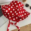 Lace Women Fisherman Hat Red Bucket Hat Fashion Summer Sun Hat  Beach