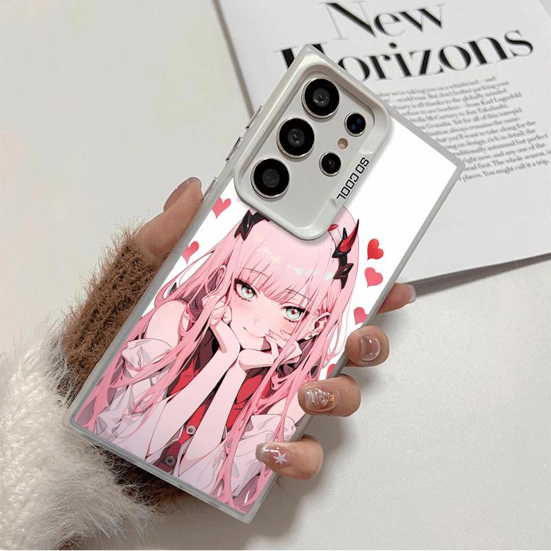 

Zero Two 02 Kawaii Cute Soft Phone Case for Samsung Galaxy S24 S25 FE S26 Edge S23 Ultra S22 Plus S21 + Shockproof Cover Back Sh Samsung S22 Ultra
