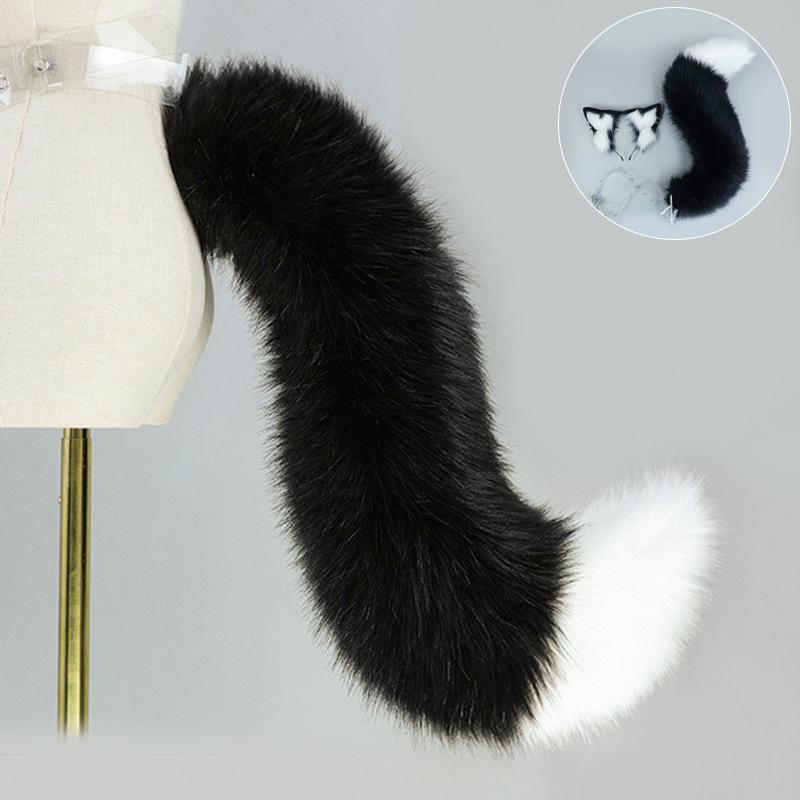 Halloween Fox Ears Beast Ears Headband Comic Exhibition Demon Fox Tail Cos Props Stuffed Fox Ears Tail Suit
