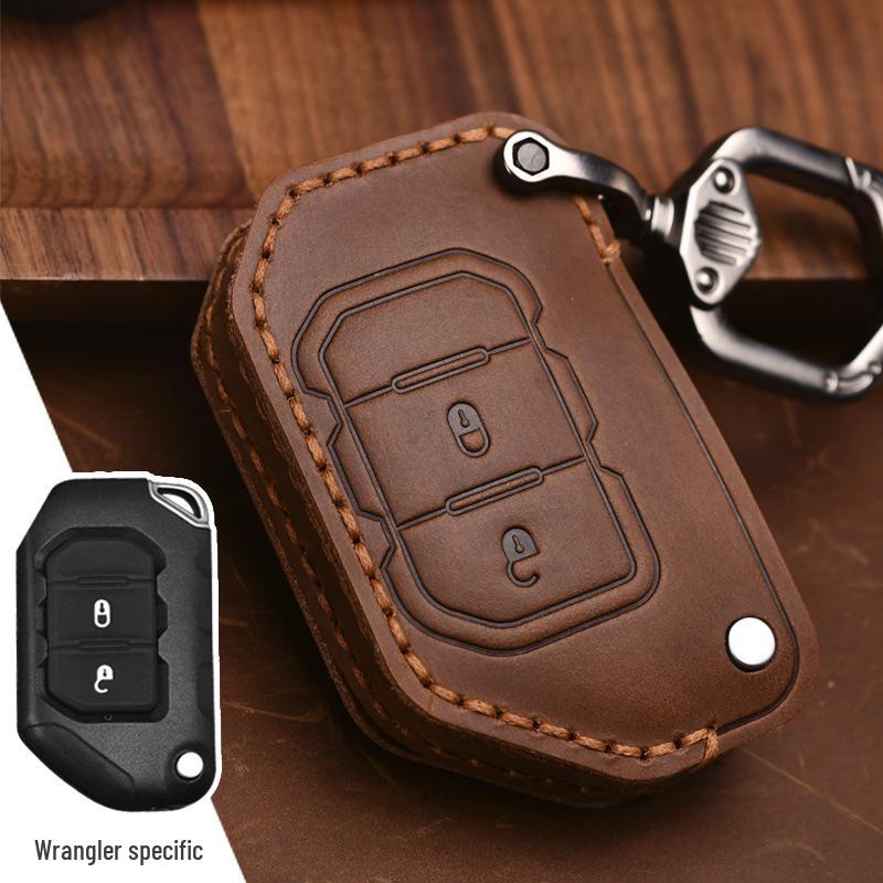 

Genuine Leather Key Case Set for Jeep Wrangler JL Sahara Rubicon