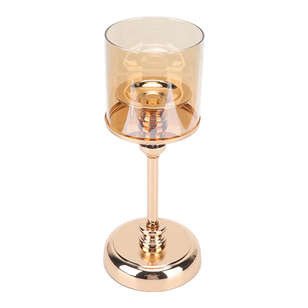 Lätt Lyx Fransk Ljusstake Ornament Bordsljusstake Romantisk Middag i Levande Ljus Dekorativa Rekvisita Champagneguld