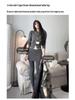 Women's Gray Wool Blend High-Waisted Bodycon A-Line Skirt - Korean Style Elegant Spring Arrival