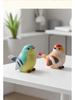 Elegant Enamel Magpie Figurine: High-Quality Small Bird Decoration for the Home