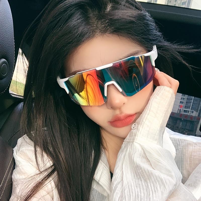 Large Frame Sports Glasses Wrap-Around Eyes Protection Non Prescription Athletic Eyewear for Men Women