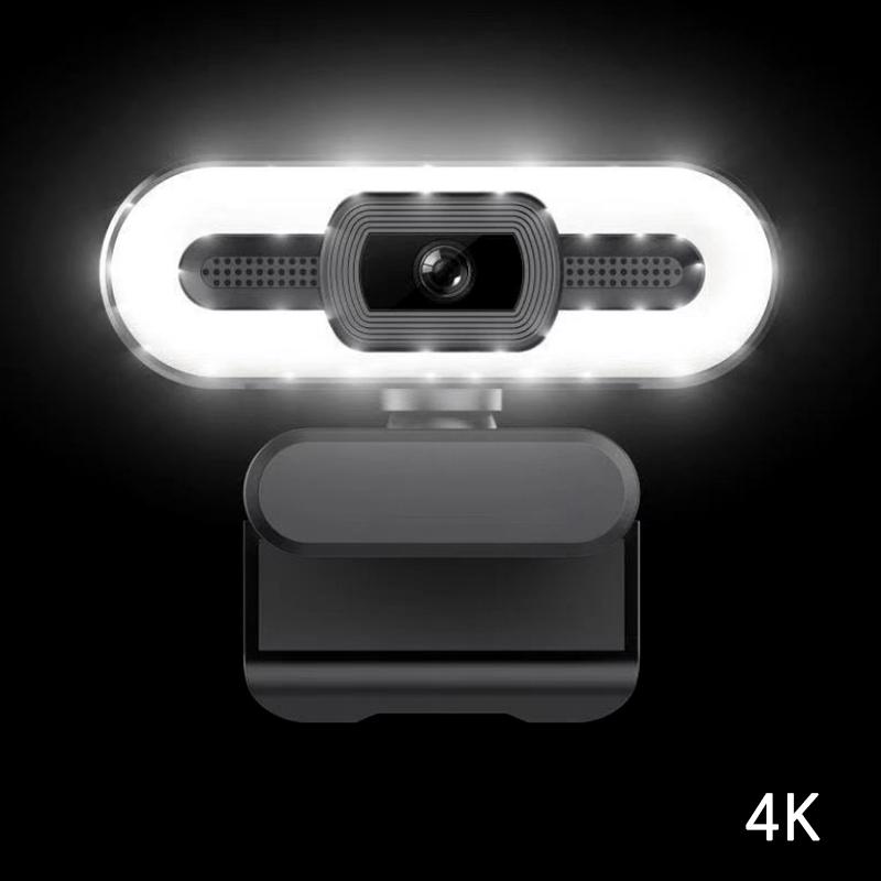 

Portable Full Hd 1080P 2K 4K Webcam Pc Laptop Auto Focus Webcam Live Streaming Flexible With Microphone Live Broadcast Withlight as the picture