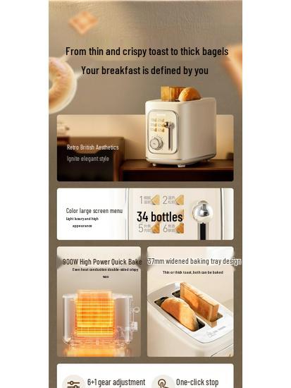 Supor Automatic Toaster & Sandwich Maker - New Model