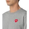 CDG Play T-Shirts Men's Gray Crew Neck Moderate AZ-T322-051-2