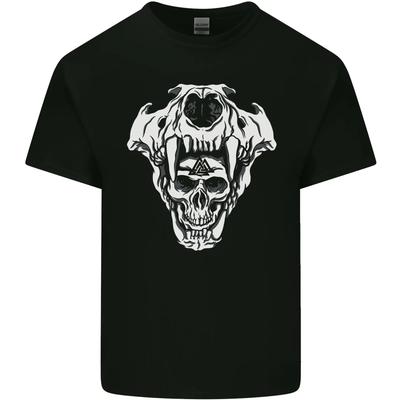 Viking Skull With Valknut Symbol Kids T-Shirt Childrens