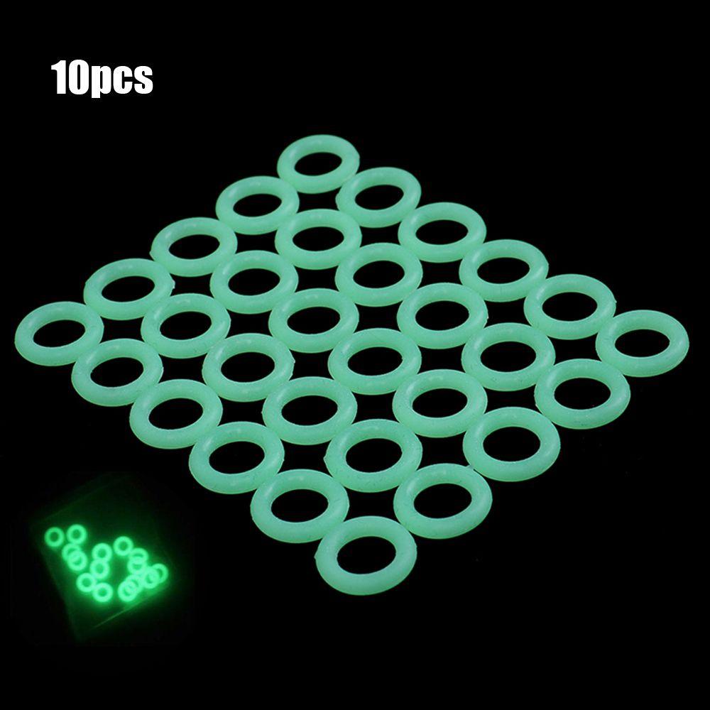 

O-shaped Night Light Silicone Tent Nail Ring Outdoor Camping Fishing Rod Rings Tents Accessories 10pcs