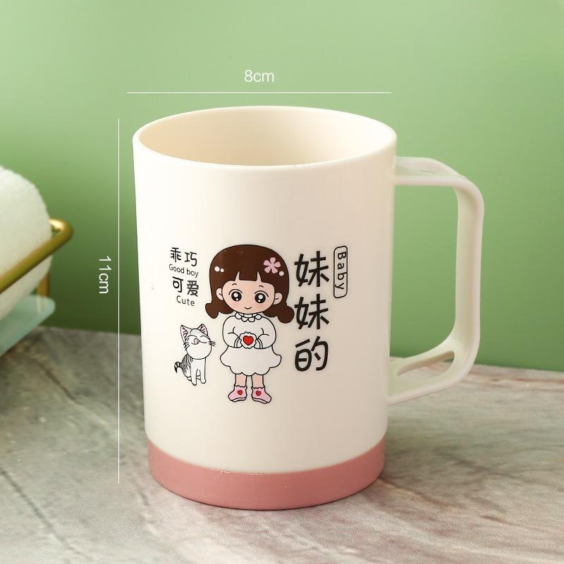 Семейный набор стаканчиков для полоскания рта, мультяшный детский родительско-детский набор стаканчиков для полоскания рта, утолщенный креативный стаканчик для чистки зубов, пластиковый стаканчик Cup - Sister