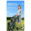 Double Pet Stroller for Dogs and Cats Travel Carriage with Safety Beltsand 4 Lockable Wheels  Foldable for Multi-Pet Medium