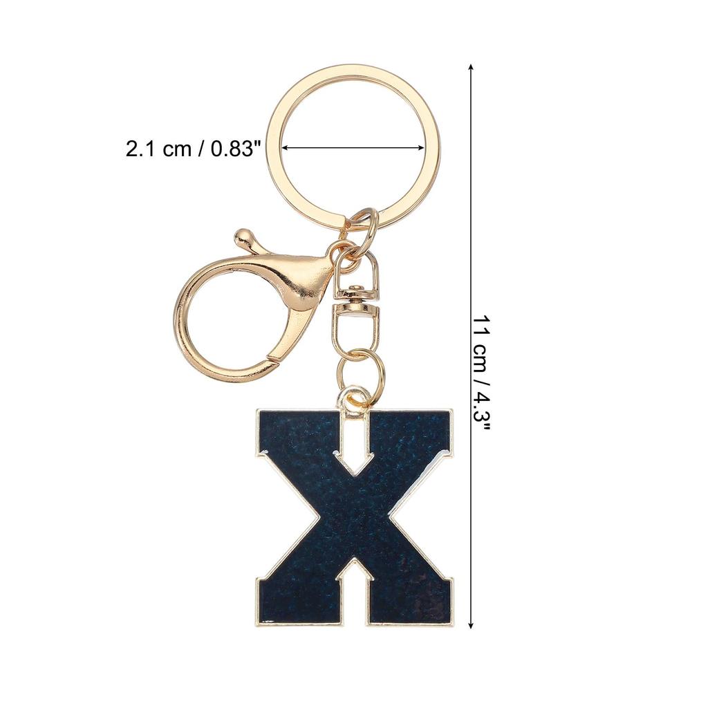 [PATIKIL] Initial Letter Keychain Alphabet Bag Decoration Car Key Ring Letter Pendant Decorative Keychain Key Wallet for Purse Handbag Backpack