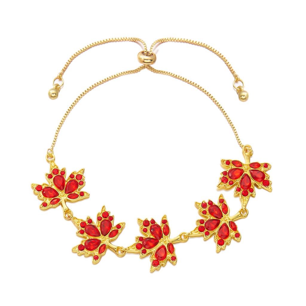 Autumn Red Maple Leaf Necklace For Women Men With Alloy Pendant And O Link Chain