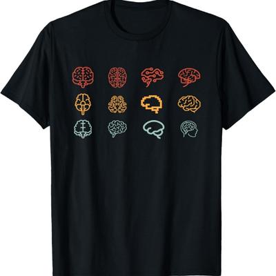 Neuroscience Retro Graphic Brain Science for Neurologist T-Shirt