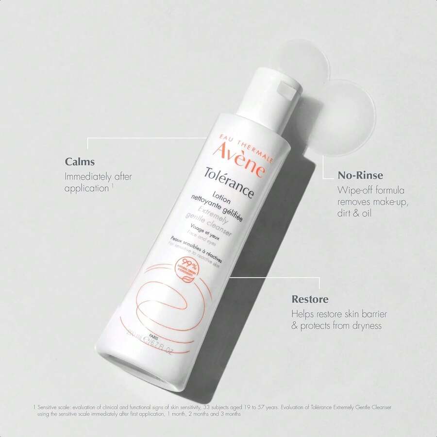 Avene Tolerance Extremely Gentle Cleanser 200ml Lotion For All Types Of Hypersensitive Skin, Waterless Cleanser