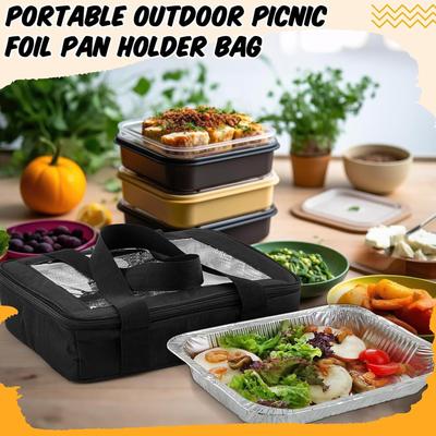Insulated Food Carrier Leakproof Insulated Portable Food Transport Bag Casserole Warmer For Transport Meal Delivery Serving
