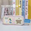 Rabbit Cartoon Stationery Bag Picnic Series Pen Pencil Case Kawaii Pencil Bag  Boys Ang Girls