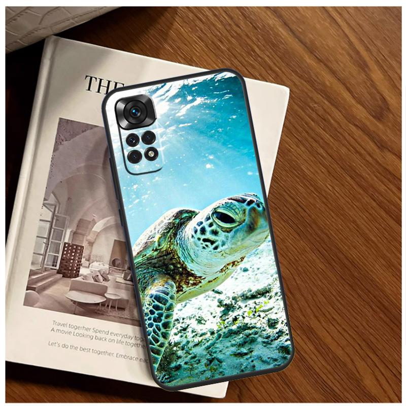 Swimming Freshwater Sea Turtles Case For Xiaomi Redmi Note 12 10 9 11 13 Pro Plus 12S 10S 11S 9S Redmi 13C 10C 9C 12C Cover