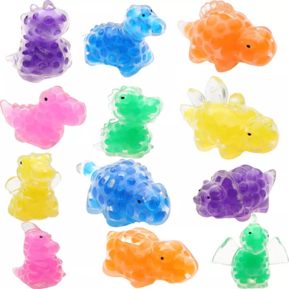 Mini Squishy Squeeze Dinosaur Fidget Toys with Water Beads Anti Stress Sensory..