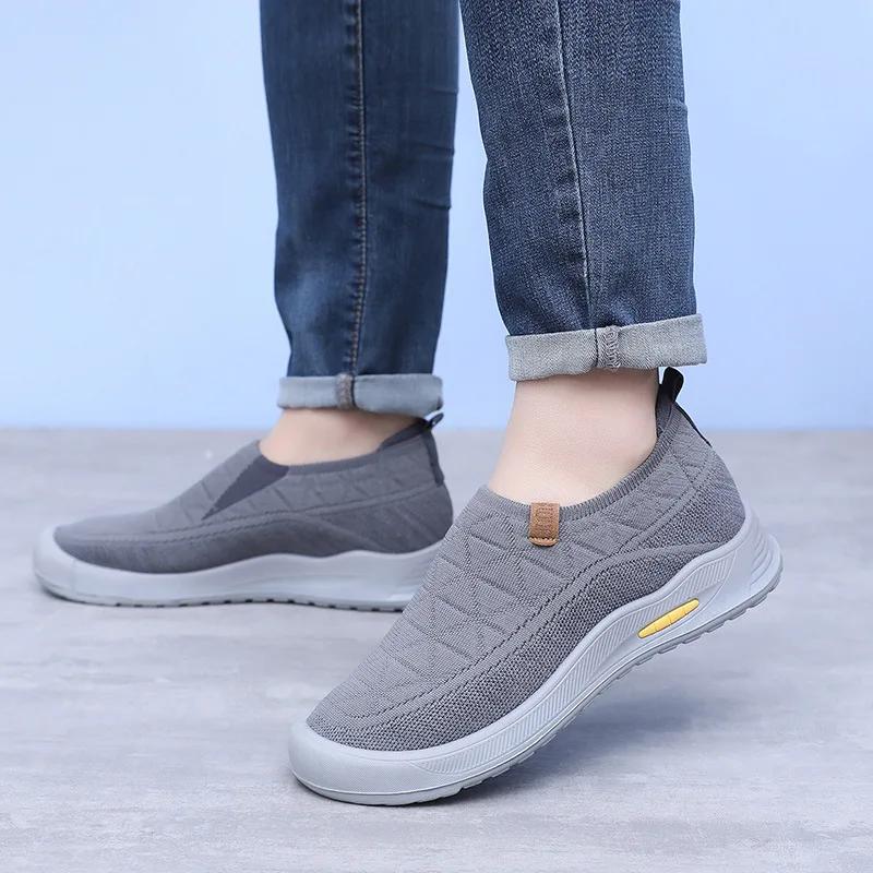 Fashion Men Shoes  Spring New Comfortable Soft Sole Sewing Casual Shoe Breathable Non Slip Sneakers Lightweight Large Size Men Shoes