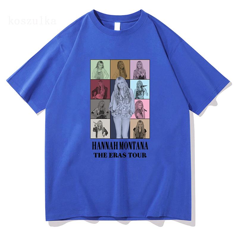Hannah Montana The Eras Tour TShirts Fashion MenWomen Clothing Aesthetic Tops Summer Unisex Streetwear Vintage Cotton TShirts