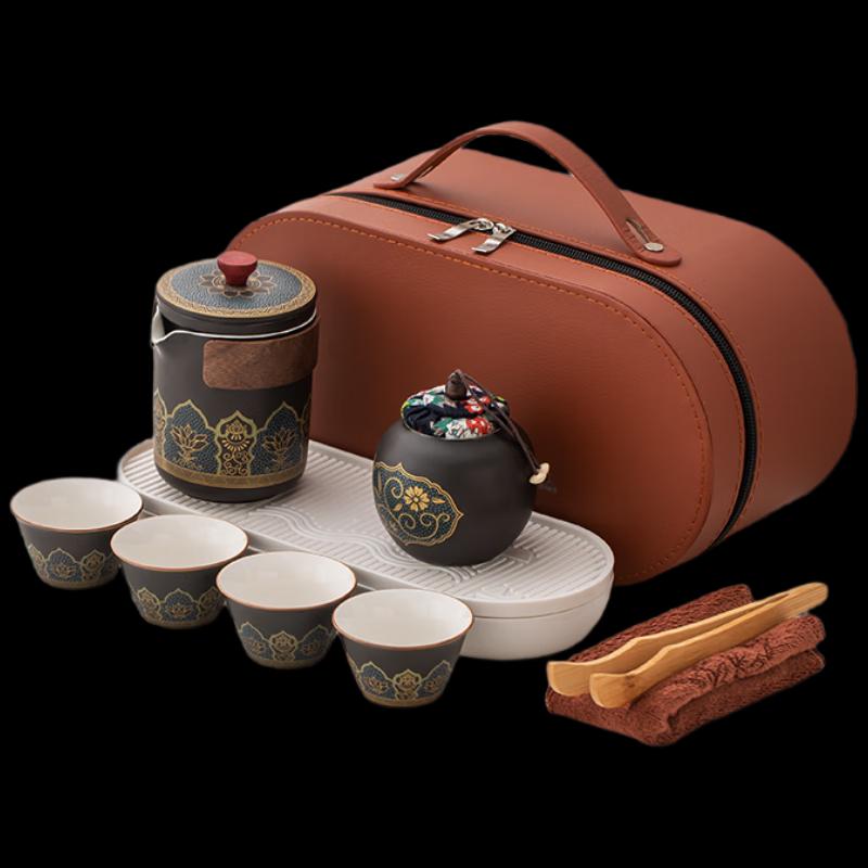 Chinese Style Ceramic Tea Set Gift Box