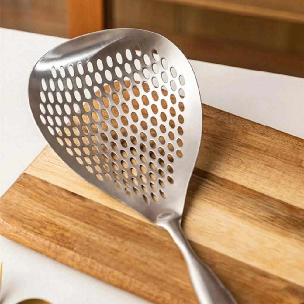 Stainless Steel Skimmer Spoon Durable Food Strainer Spoon New Colander For Frying and Cooking
