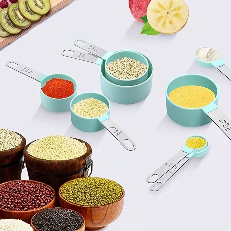 4/8Pcs Measuring Tools Kitchen Measuring Spoons Teaspoon Sugar Scoop Cake Baking Flour Measuring Cups Kitchen Measuring Spoons