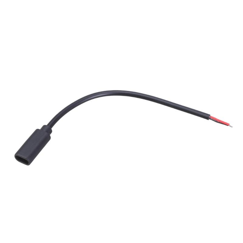 

Разъем с открытым концом Type-C (мама) на 2-контактный провод-пигтейл с оголенными концами, удлинительный кабель питания для замены, ремонта, DIY-кабель