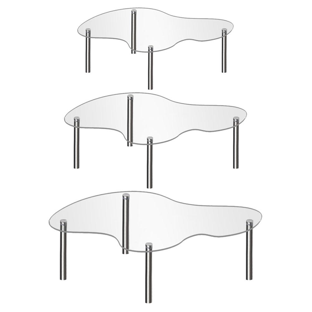 3 Pcs Clear Acrylic Cupcake Stand Stands Display Shelves Risers for Multi-layer Transparent Small Holder