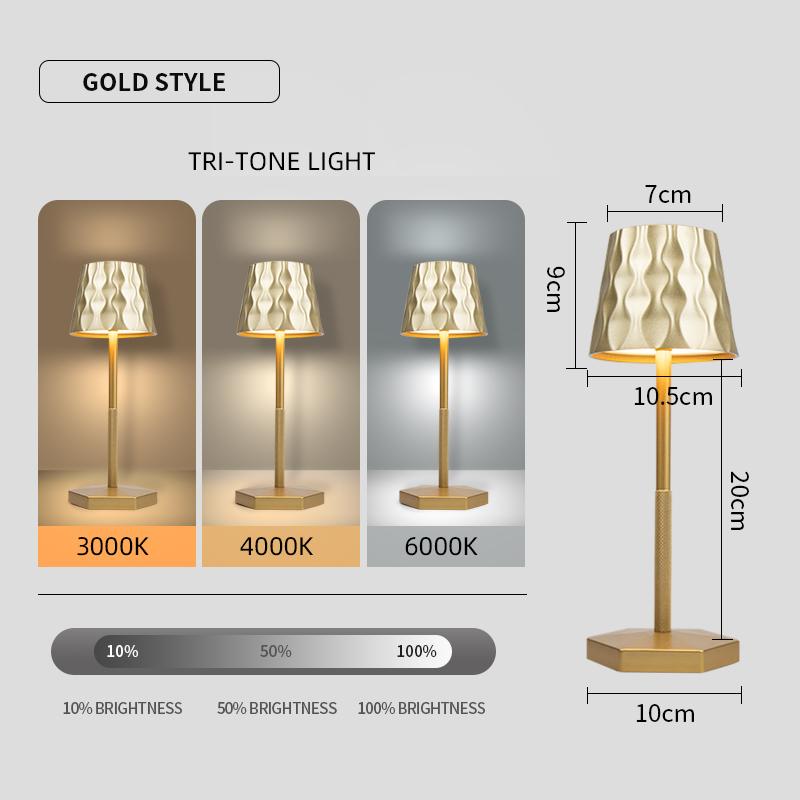 Retro Led Table Lamp 3 Colors Dimmable Touch Sensor Desktop Night Light Rechargeable Portable Night Light For Bar Bedroom Decor