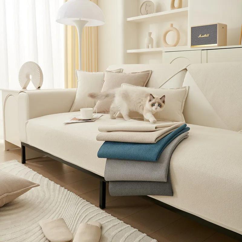 Waterproof Sofa Cover Not-slip Corner Sofas Mat For Living Room Washable Chair Slipcover Pet Kid Mat For 1/2/3/4 Seat Home Decor