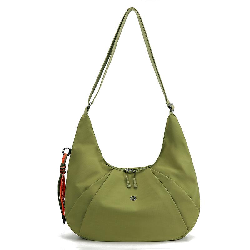 2026 Summer Women's Lightweight Nylon Crossbody Bag - Large Capacity, Simple, Casual, Commuting Style