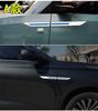 Universal 4Pcs Stainless Steel Car Side Body Fender Trims Decoration Mirror poli