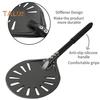 6-Inch Round Pizza Turning Peel Long Handle Non-stick Lightweight Perforated Anodized Aluminum Alloy Homemade Pizza Turner Spinner Spatula Kitchen