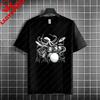 Rock Music Skeleton Drummer  Rock on Drum Kit Graphic Tshirt 100Cotton Short Sleeve Round Neck Humor Style Casual Tshirt
