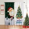 2024 Santa Claus Happy New Year Christmas Tree Red Green Children's Bedroom Living Room Home Decoration Curtains