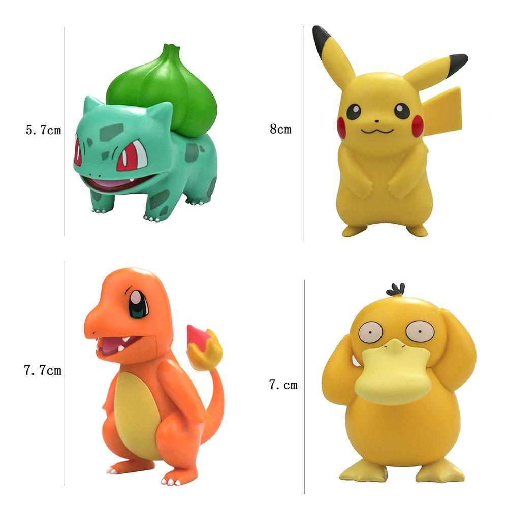 Pokemon Pikachu Anime Figure Toys Pikachu PVC Cake Car Decoration Ornaments Action Figure for Children Birthday Christmas Gifts