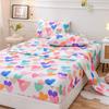 Color Love Pattern Mattress Four-Piece Bedding Set Bedroom Dormitory Bedding Decoration