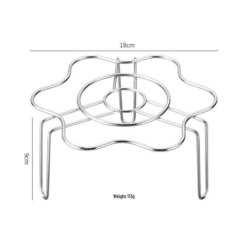 Jinxu Thickened Flower Pattern Stainless Steel Steaming Rack Set