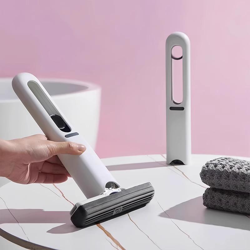 Compact Handheld Mop for Easy Cleaning - Absorbent Sponge for Desktops & Bathrooms