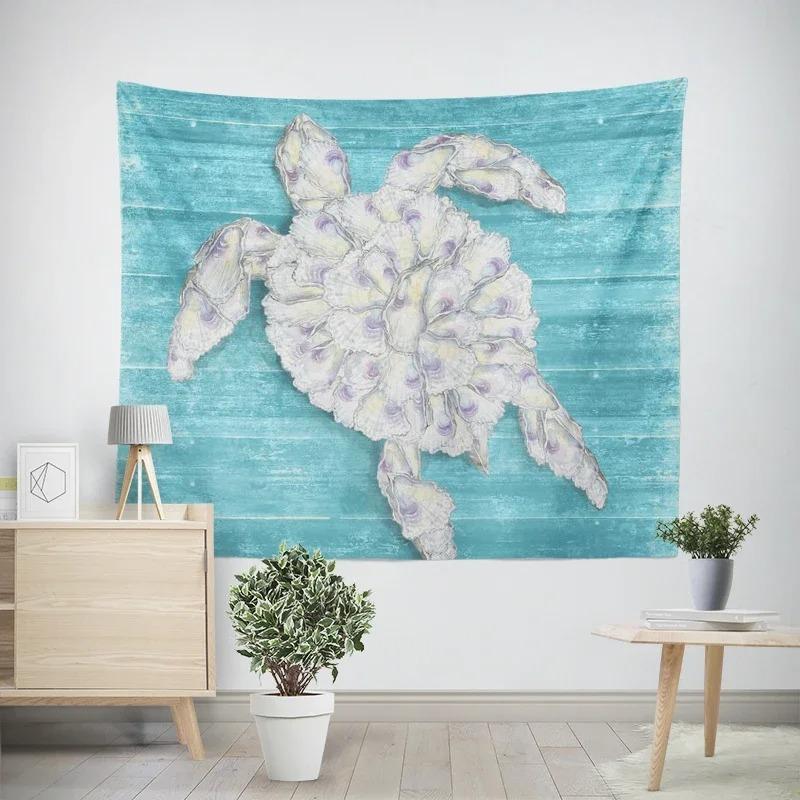 Office Living Room Tapestry Creative Starfish Turtle Pattern Hanging Cloth Home Wall Decoration Tapestry
